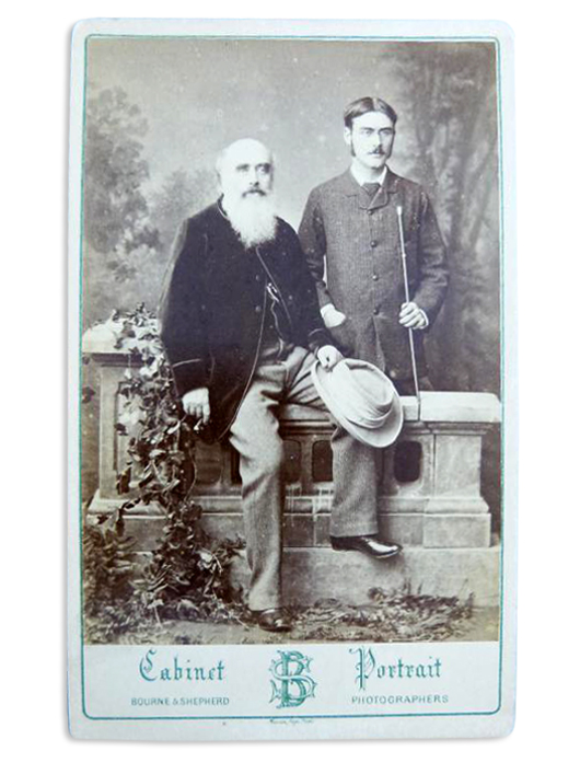Rudyard Kipling with his father, John Lockwood Kipling. Ewbank's image.